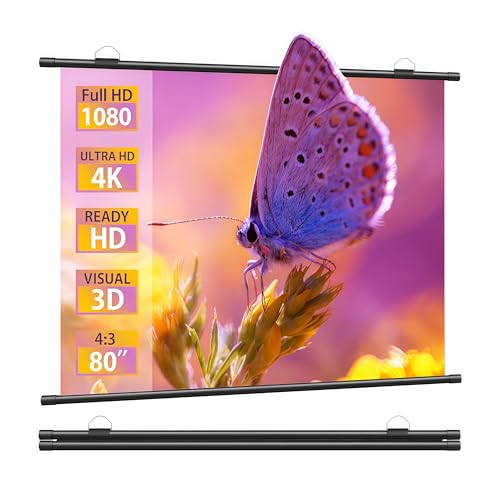 Amazon | プロジェクター スクリーン 4K対応 ロール式 壁掛け 吊り下げ
